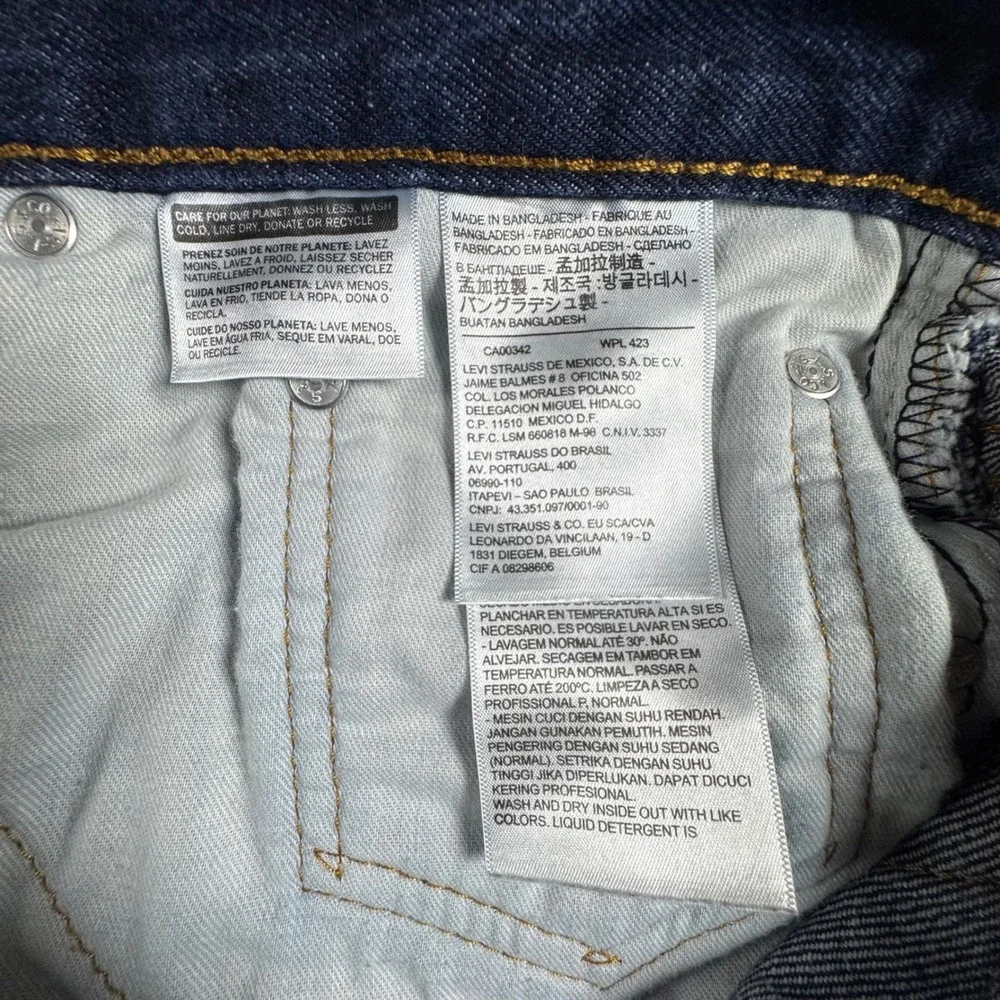 Levis 550 Relaxed Fit Jeans Mens 40x30 (Fits 40x26) Dark Wash Indigo Tapered Leg